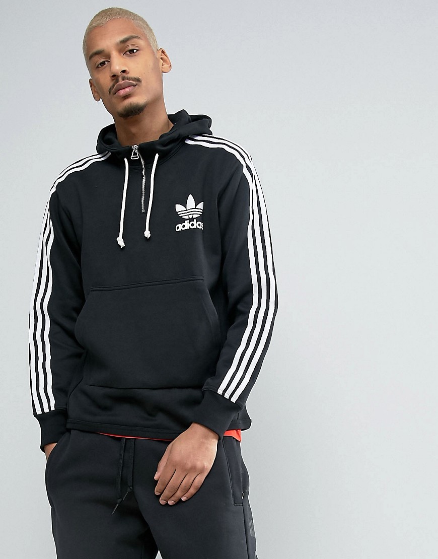 Adidas Originals Ac Terry Pullover Hoodie In Black Bk7191 - Black