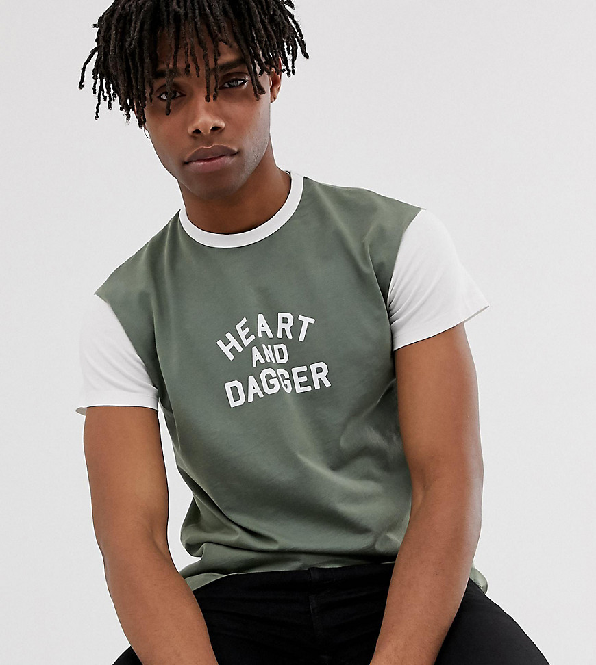Heart & Dagger slim fit t-shirt in khaki