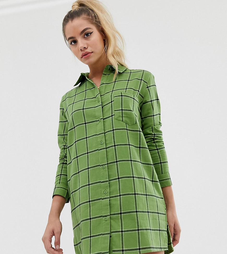 Wednesday's Girl relaxed shirt dress in check