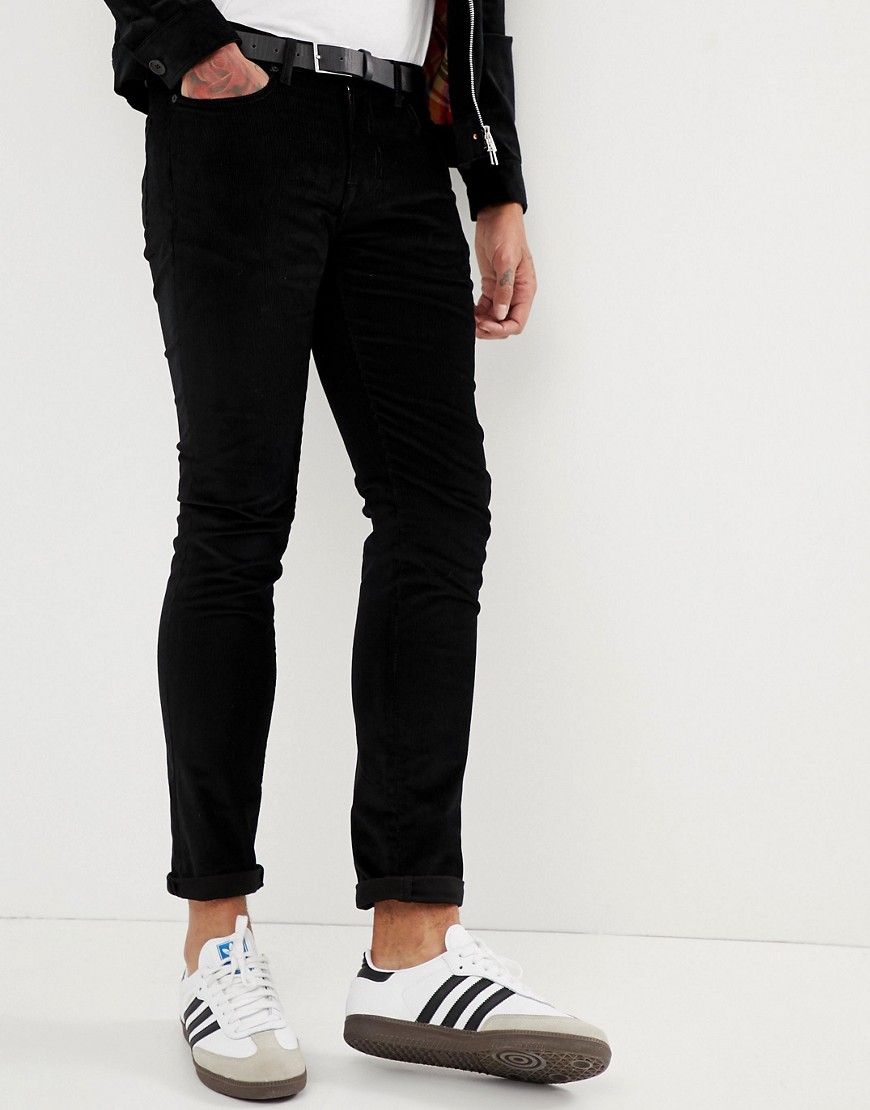 PS Paul Smith slim fit cord trousers in black - Black
