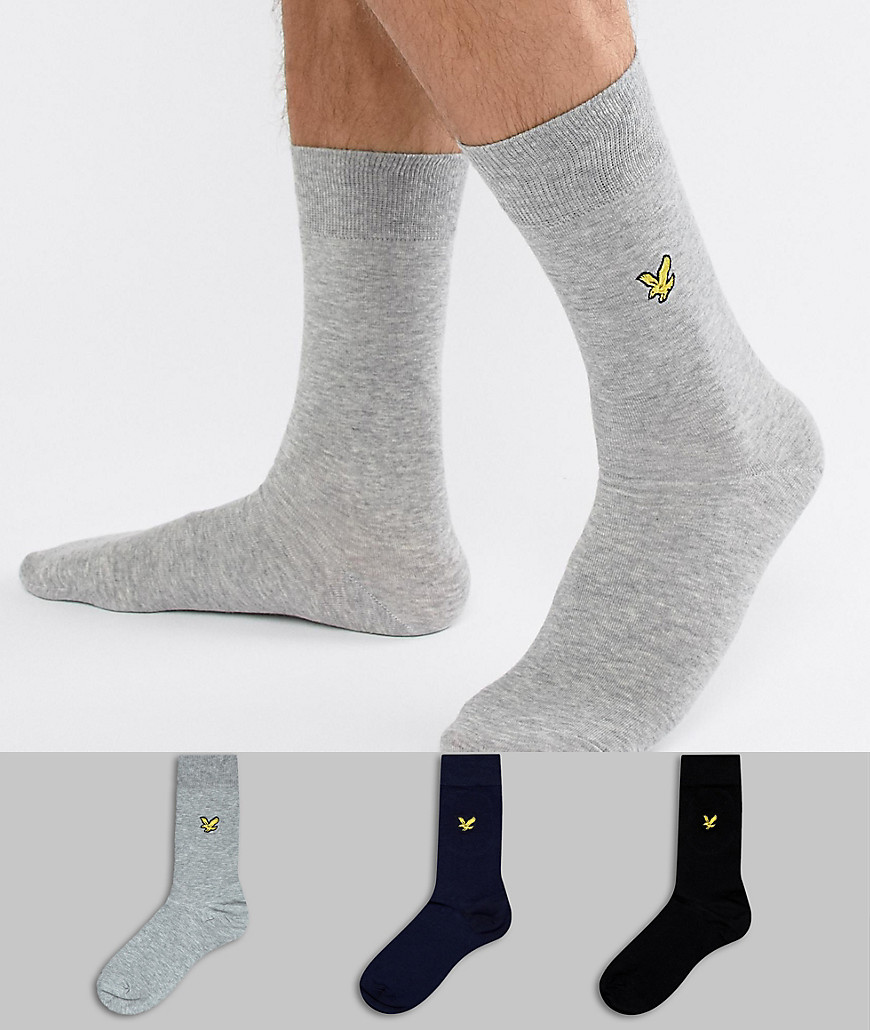 Lyle & Scott Eagle logo socks 3 pack - Multi