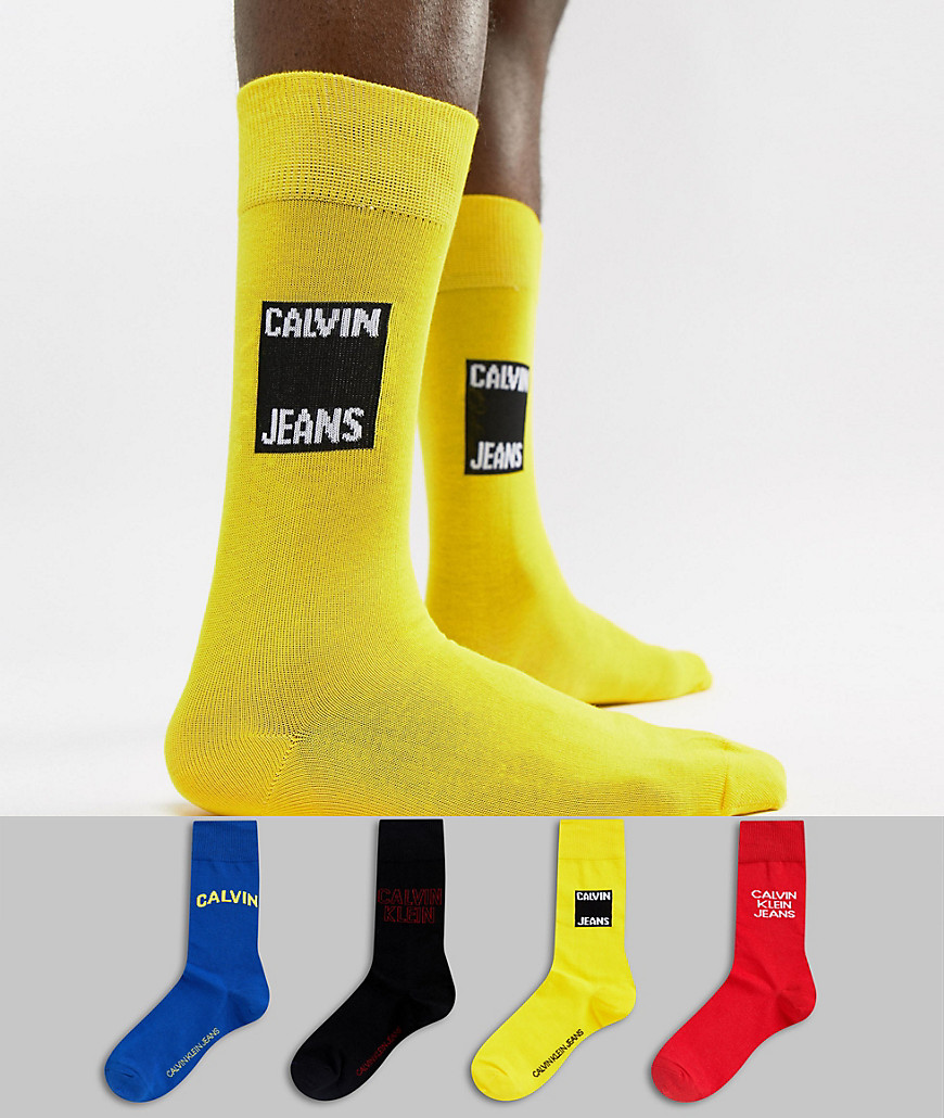 Calvin Klein Jeans Socks 4 Pack Gift Set - Multi