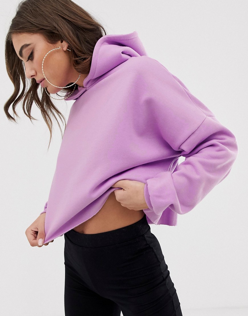 ASOS DESIGN oversized hoodie in neon lilac