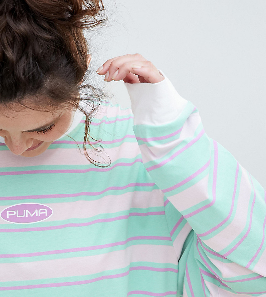 Puma Plus Exclusive Organic Cotton Stripe Long Sleeve T-Shirt