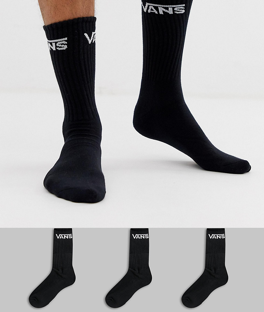 Vans Classic 3 pack socks in black