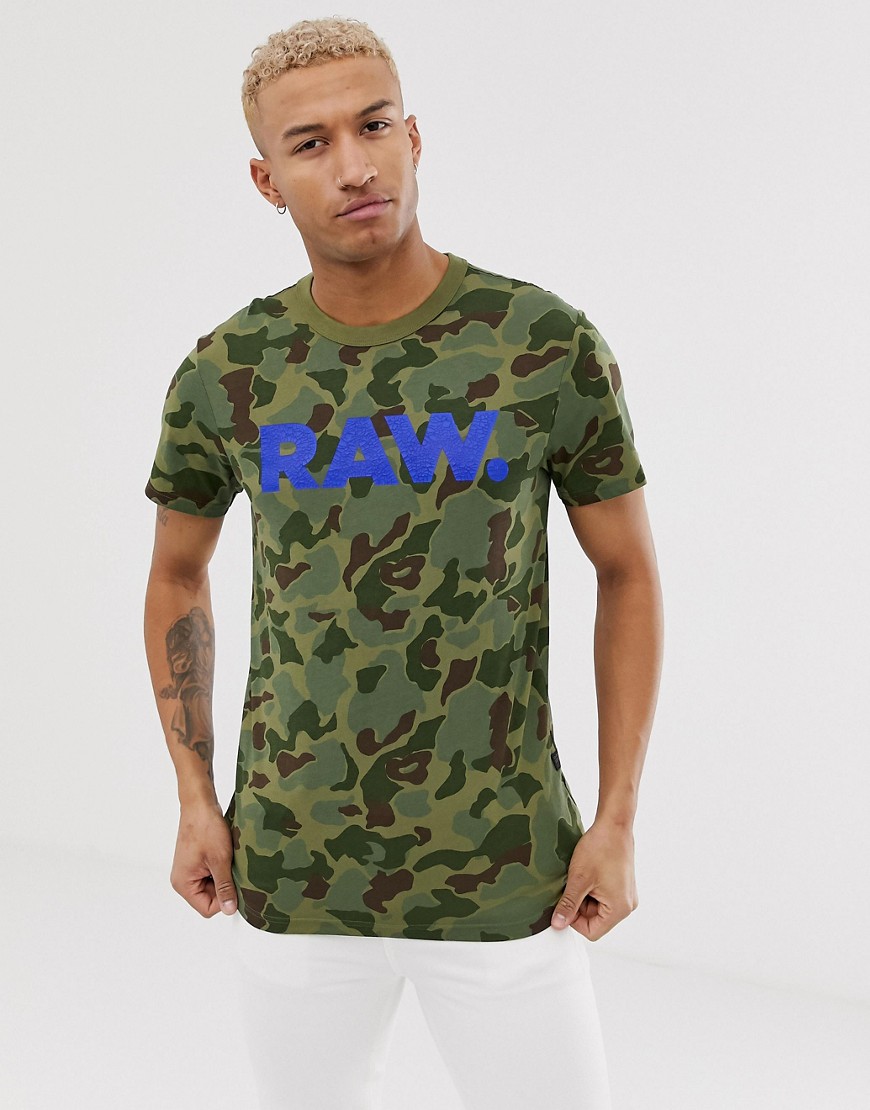 G-Star Graphic RAW camo t-shirt in green