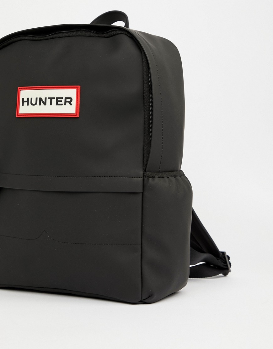 Hunter Original Rubberised Backpack in Black - Black