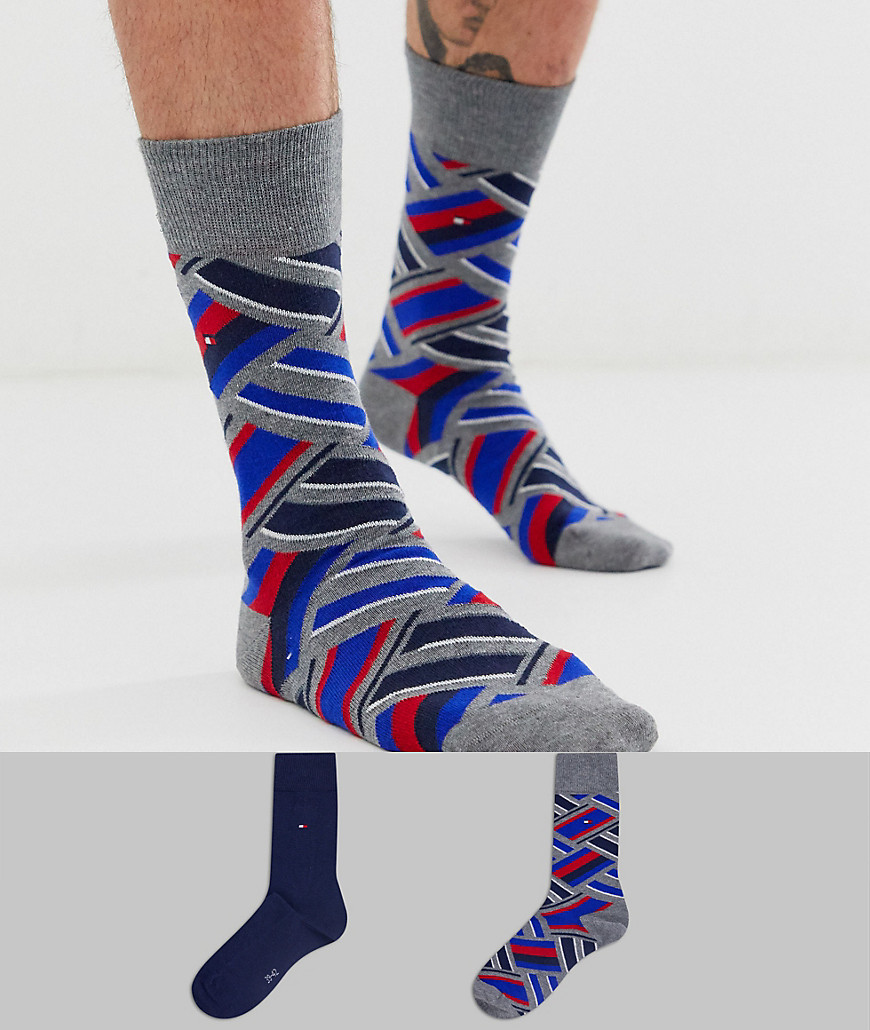Tommy Hilfiger 2 pack colour block socks