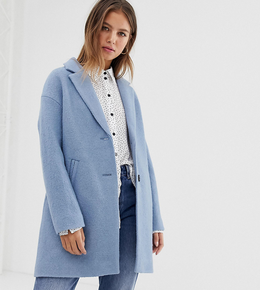Pimkie tailored coat in pale blue