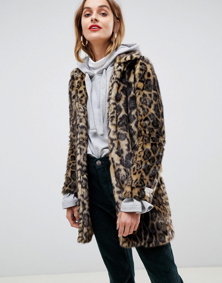 Gianni Feraud leopard print faux fur coat
