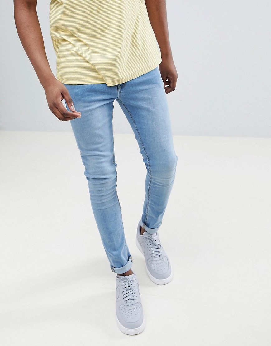 LDN DNM Spray On Jeans in Mid Wash