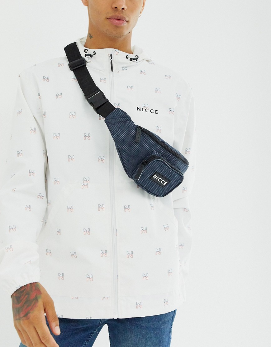 Nicce bumbag in navy reflective