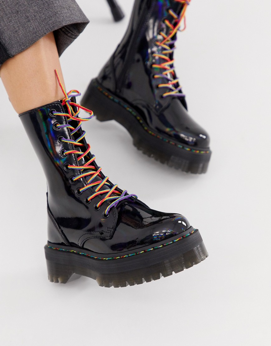 Как называются ботинки на шнурках. Dr Martens Jadon. Martens Jadon Rainbow. Dr Martens Jadon platform Chunky Boots. Dr Martens Jadon Rainbow.