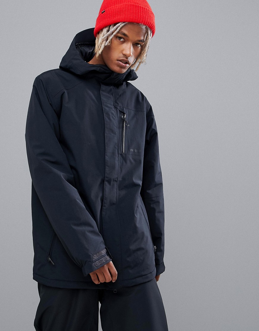 Volcom insulated gore-tex snowboard jacket in black