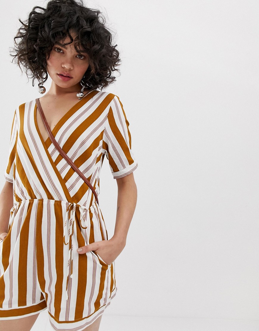 Emory Park playsuit in contrast stripe
