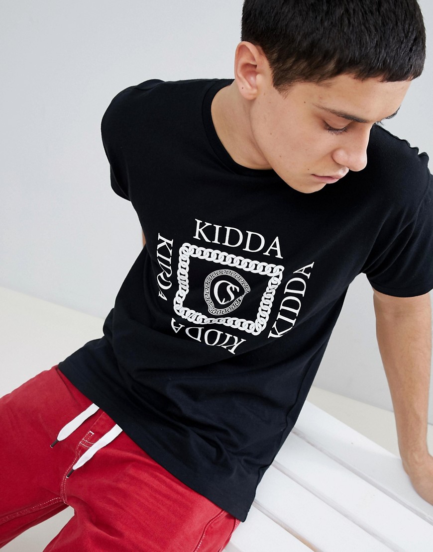 Kidda By Christopher Shannon Chain T-Shirt In Black