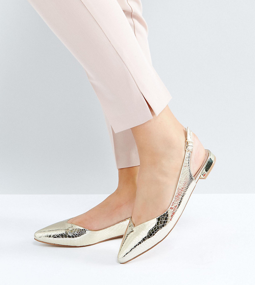 Faith Wide Fit Aaliyah Pointed Flat Shoes