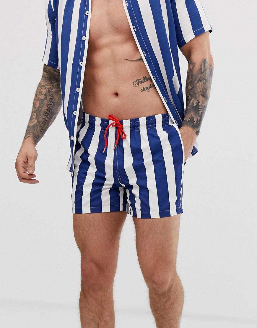 Le Breve co-ord striped swim shorts