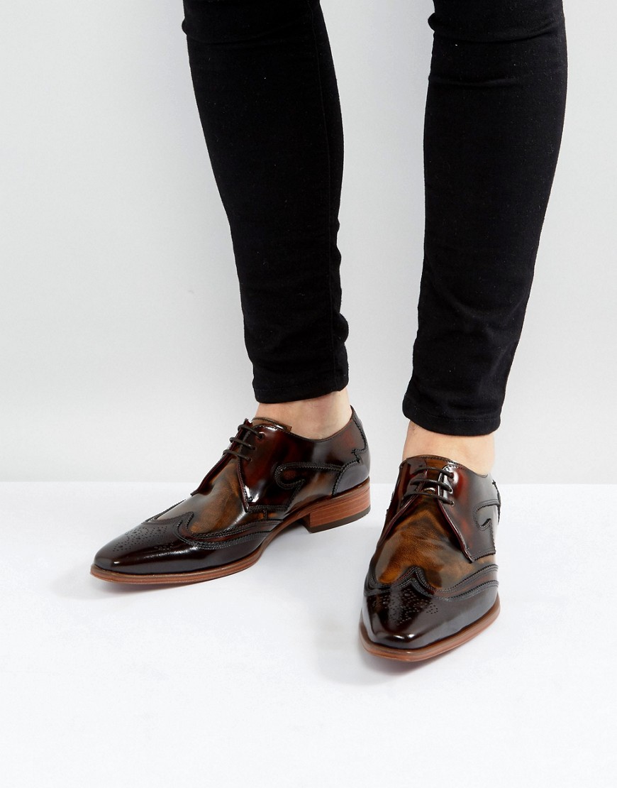 Jeffery West Yardbird Brogue Lace Up Shoes In Brown - Brown