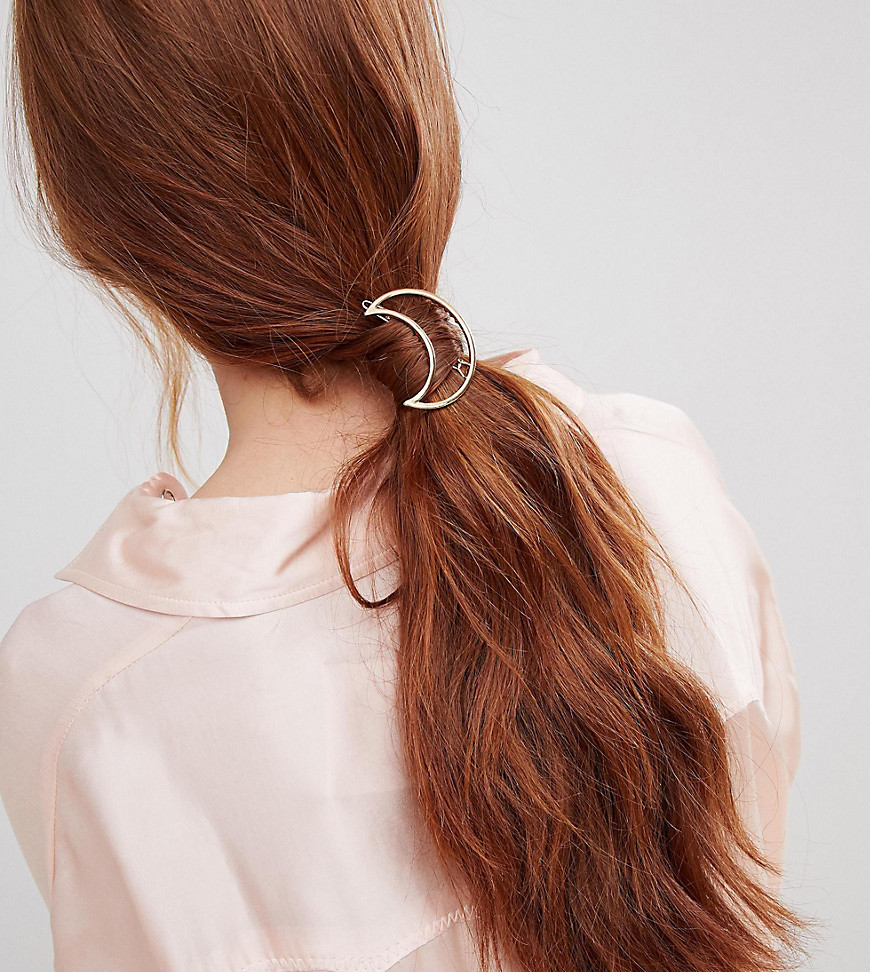 Orelia open moon hair clip - Gold