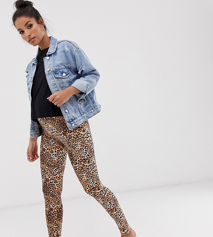 ASOS DESIGN  Maternity over the bump leggings in leopard print