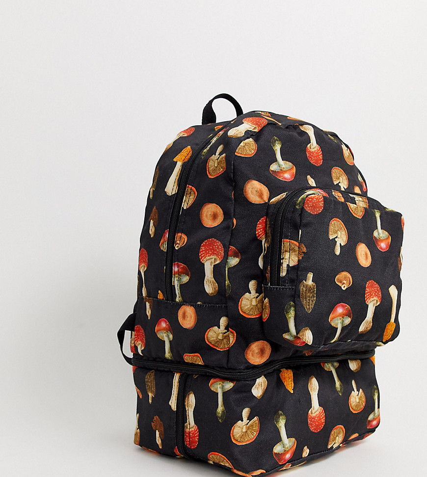 Crooked Tongues mushroom printed backpack