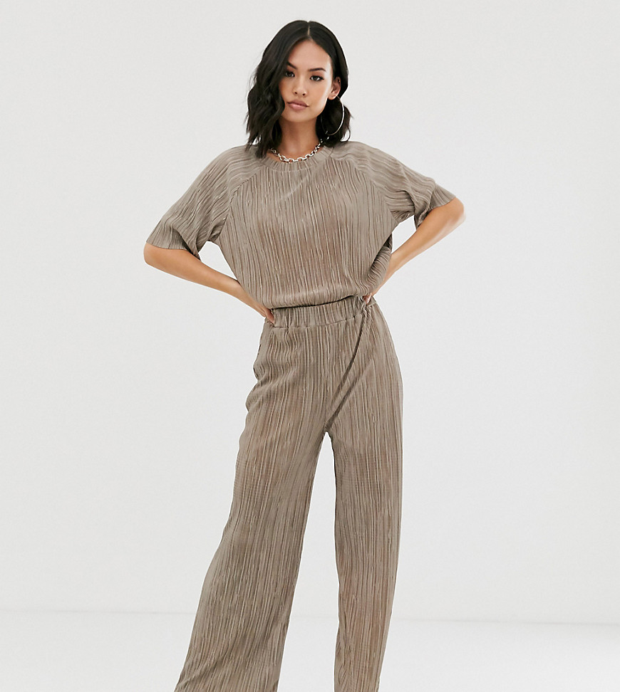 Another Reason relaxed trousers in plisse co-ord