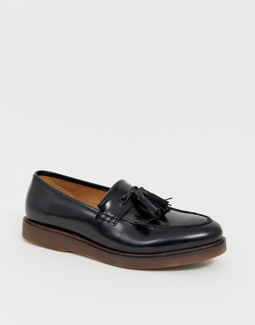 H by Hudson Calne loafers in black high shine