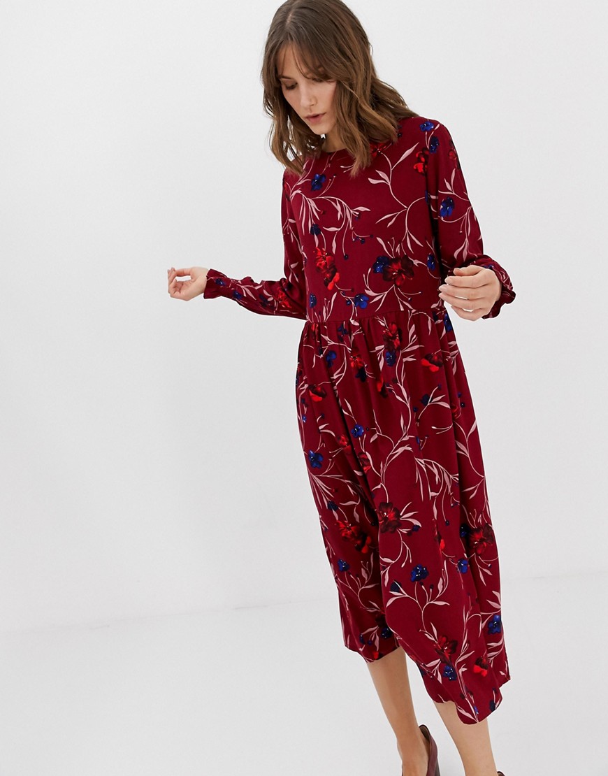 b.Young floral long sleeve dress