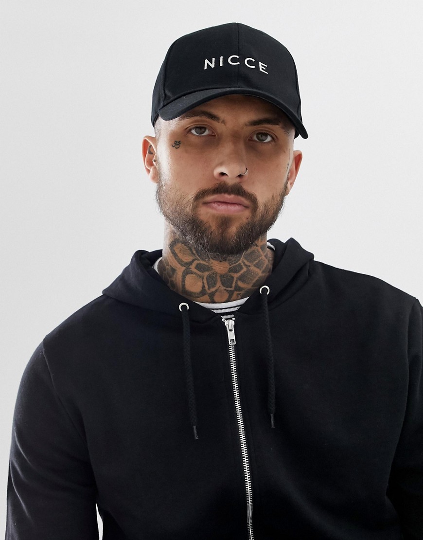 Nicce cap in black with logo