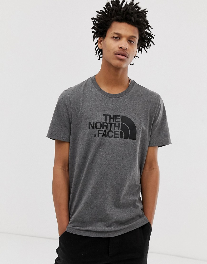 The North Face Easy Print T-Shirt In Medium Grey Heather