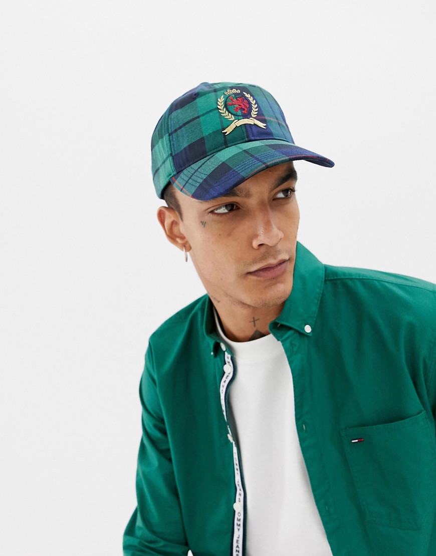 Tommy Jeans 6.0 Limited Capsule baseball cap with crest logo in plaid check