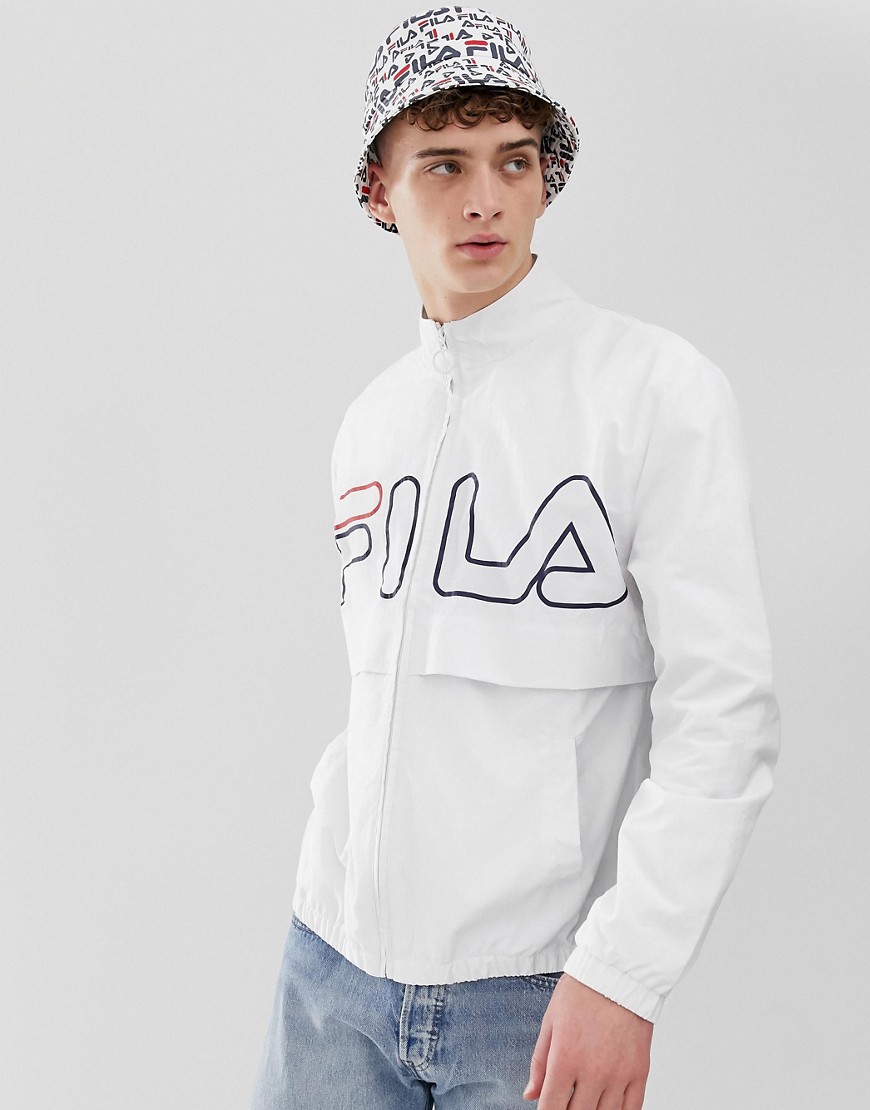 Fila Dani track jacket with large logo in white