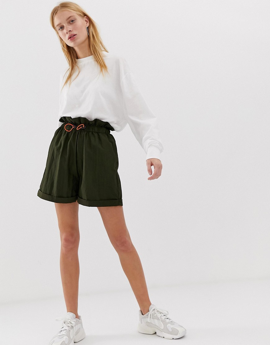 ASOS DESIGN parachute short with draw cord