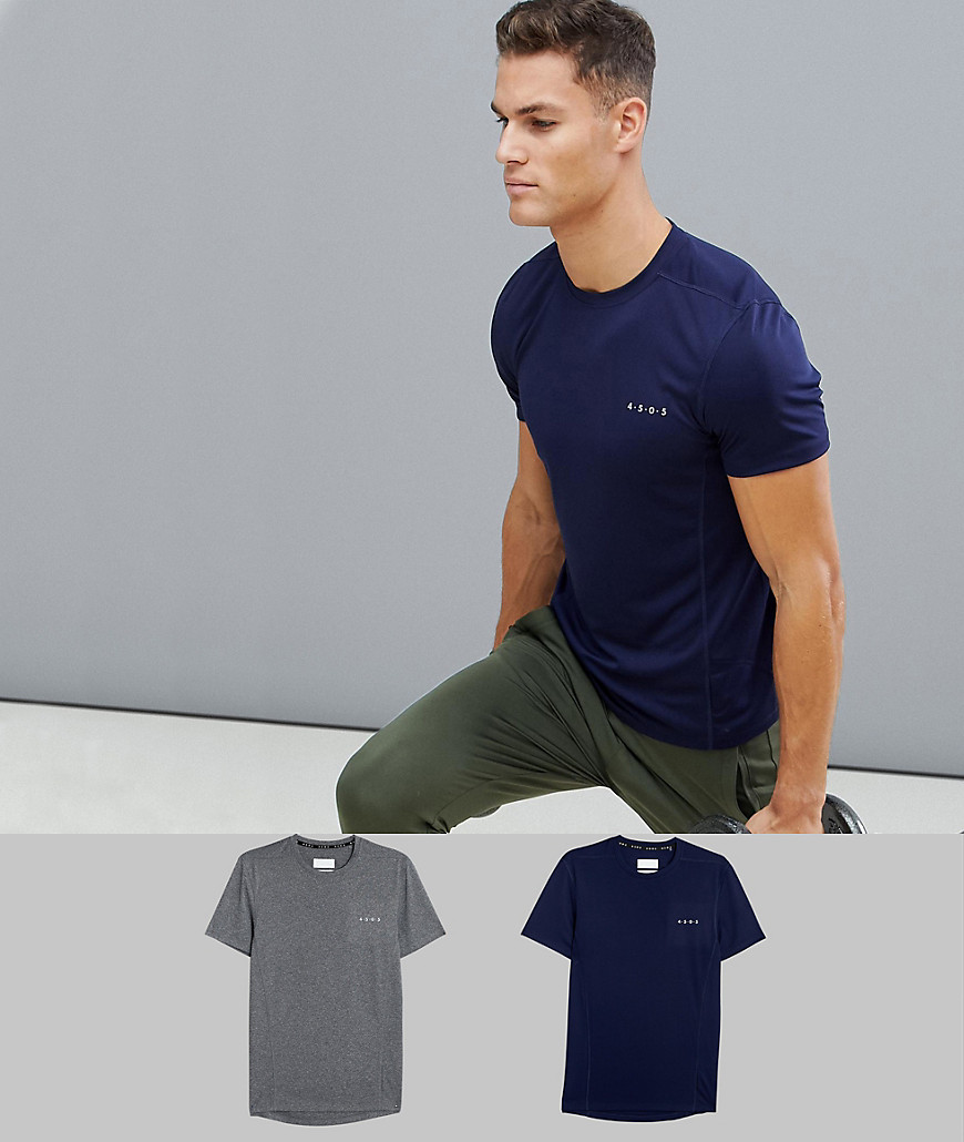 ASOS 4505 training t-shirt with quick dry 2 pack save