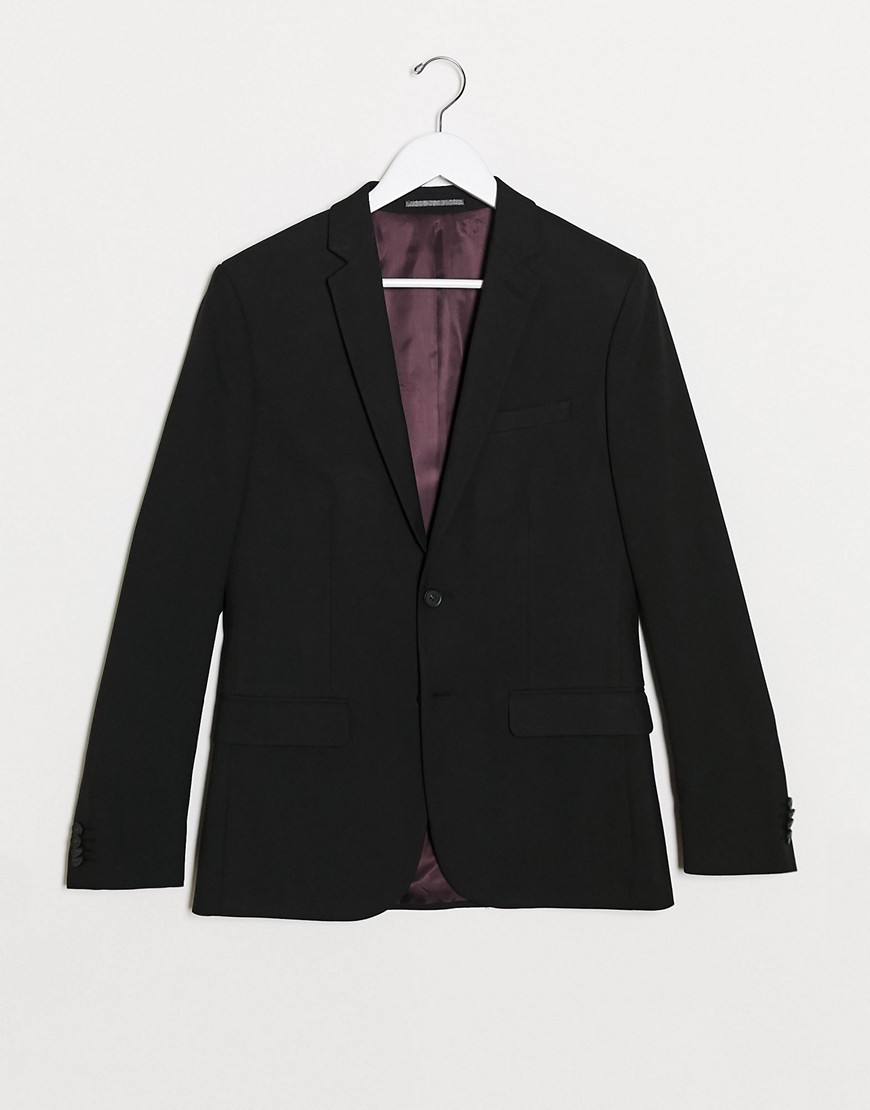 New Look skinny suit jacket in black