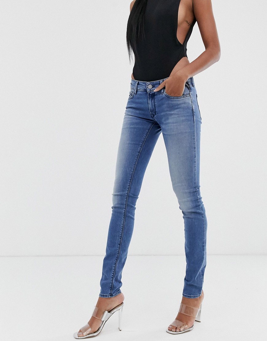 Replay super skinny high waist Jeans in light wash