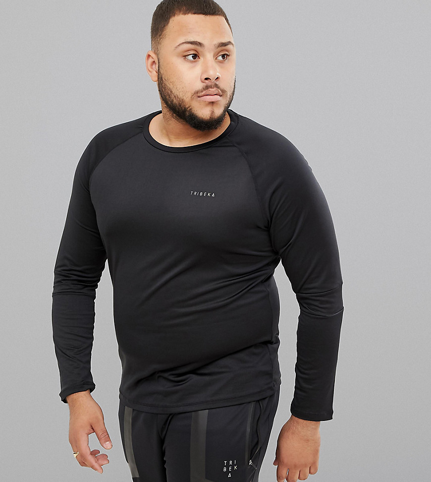 Tribeka Plus Long Sleeve Raglan Gym T-Shirt