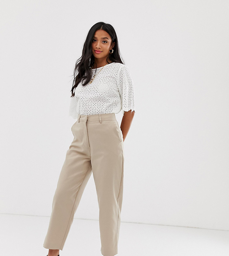 Y.A.S Petite tailored trousers in beige