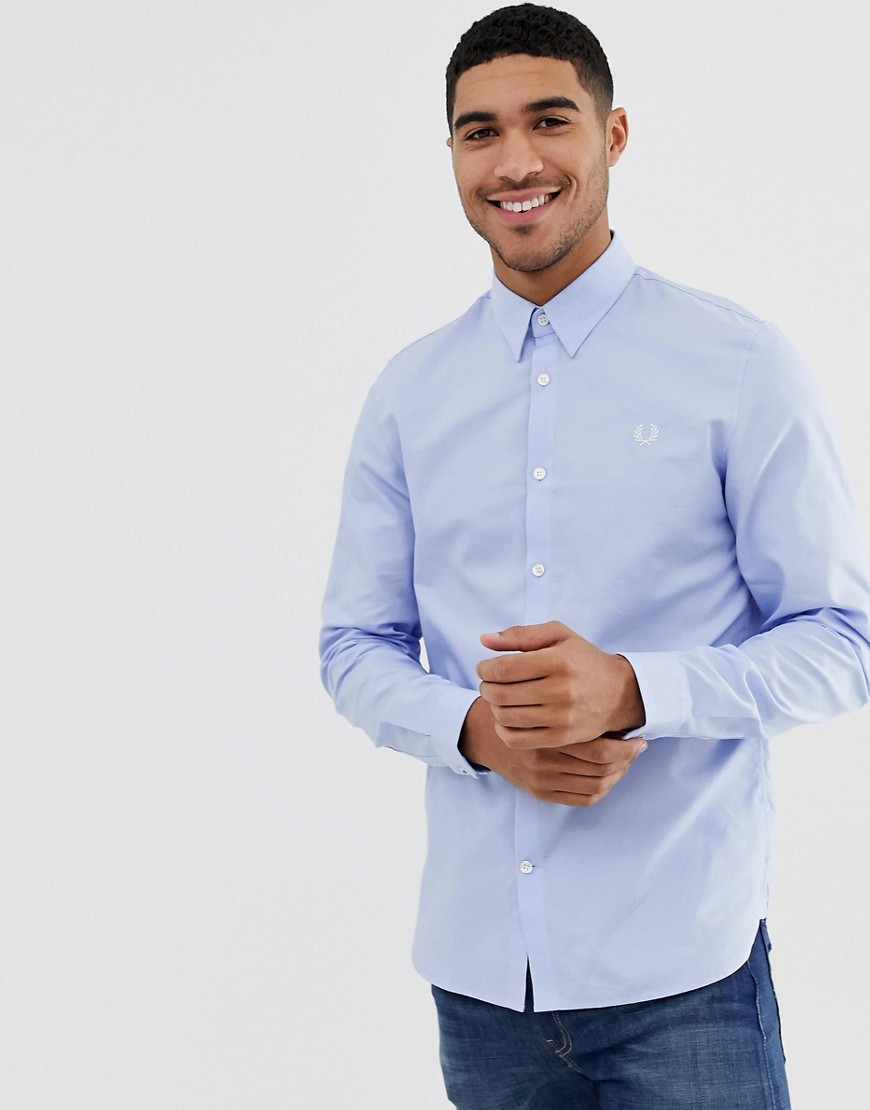 Fred Perry Shirts OXFORD SHIRT IN LIGHT BLUE - BLUE