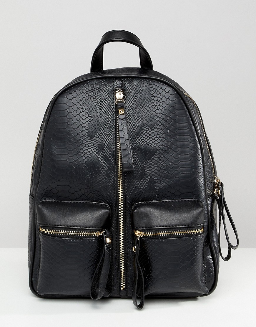Liquorish zip front backpack - Black