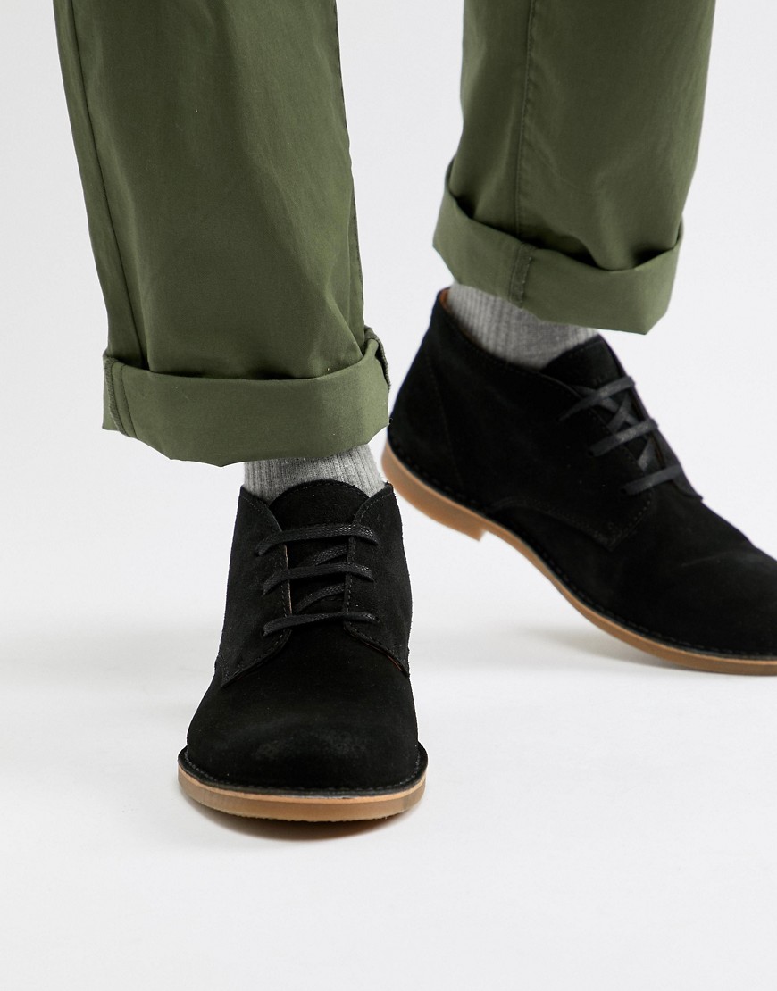 Selected Homme suede desert boot with teddy lining