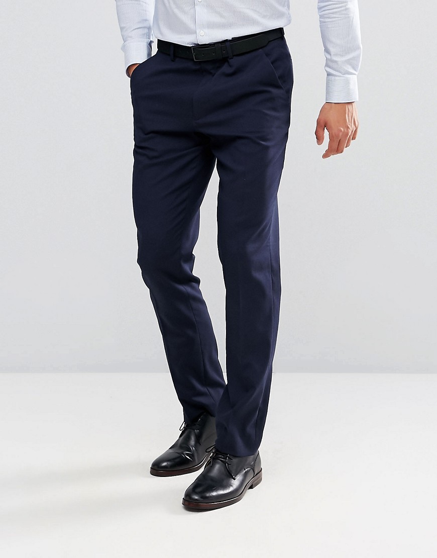 ASOS DESIGN slim suit trouser in navy