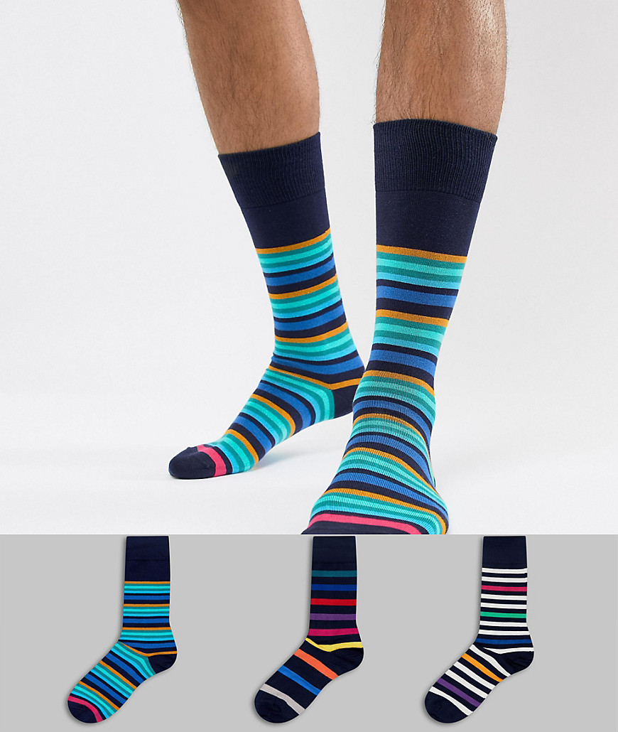 Paul Smith 3 Pack Stripe Socks - Multi