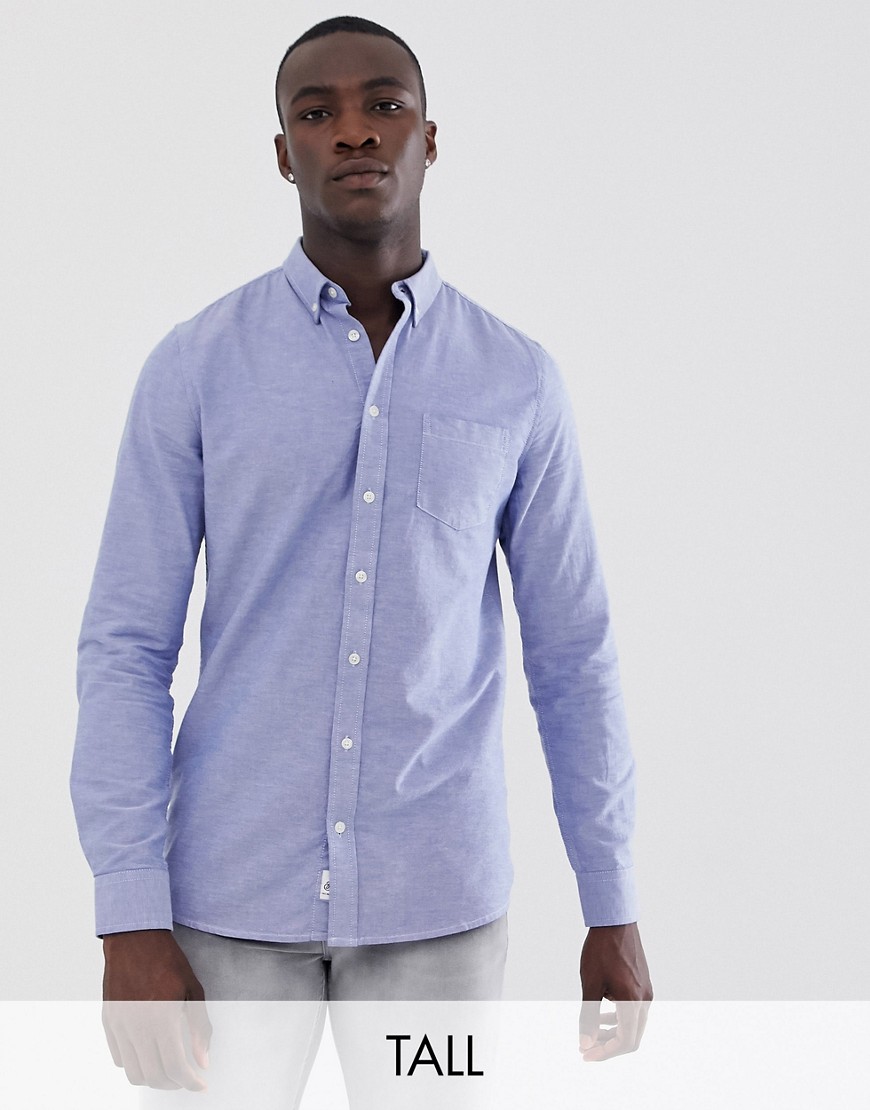 Burton Menswear Big & Tall oxford shirt in blue