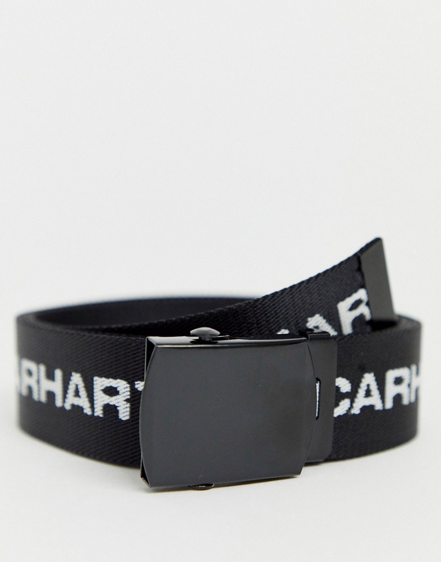Carhartt WIP Text belt with white text in black