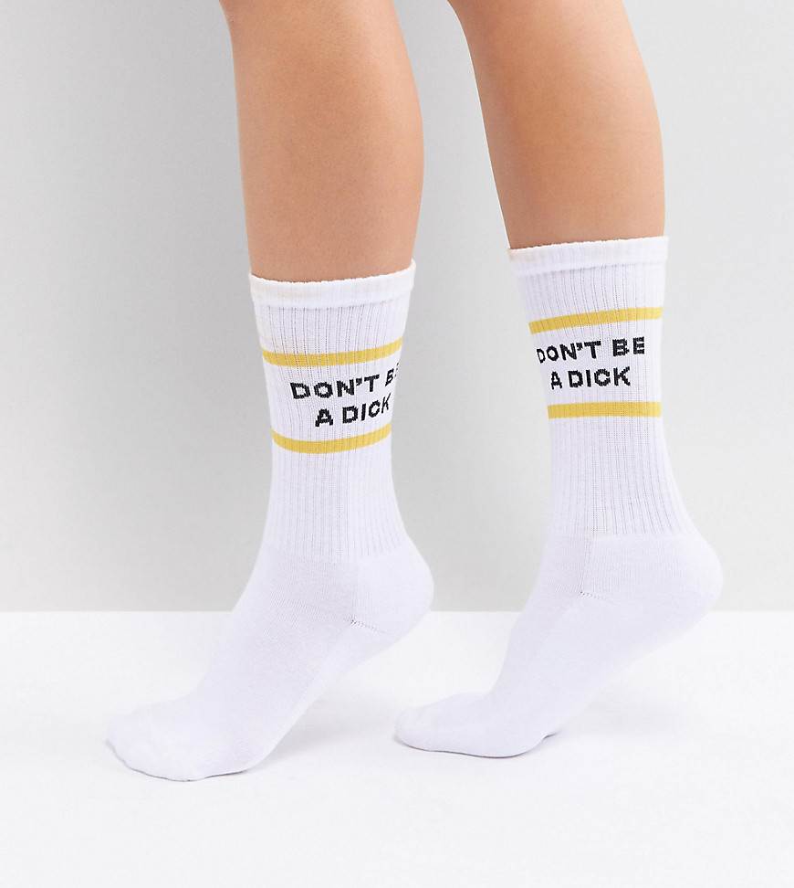 Adolescent Clothing Dont Be A Socks - White
