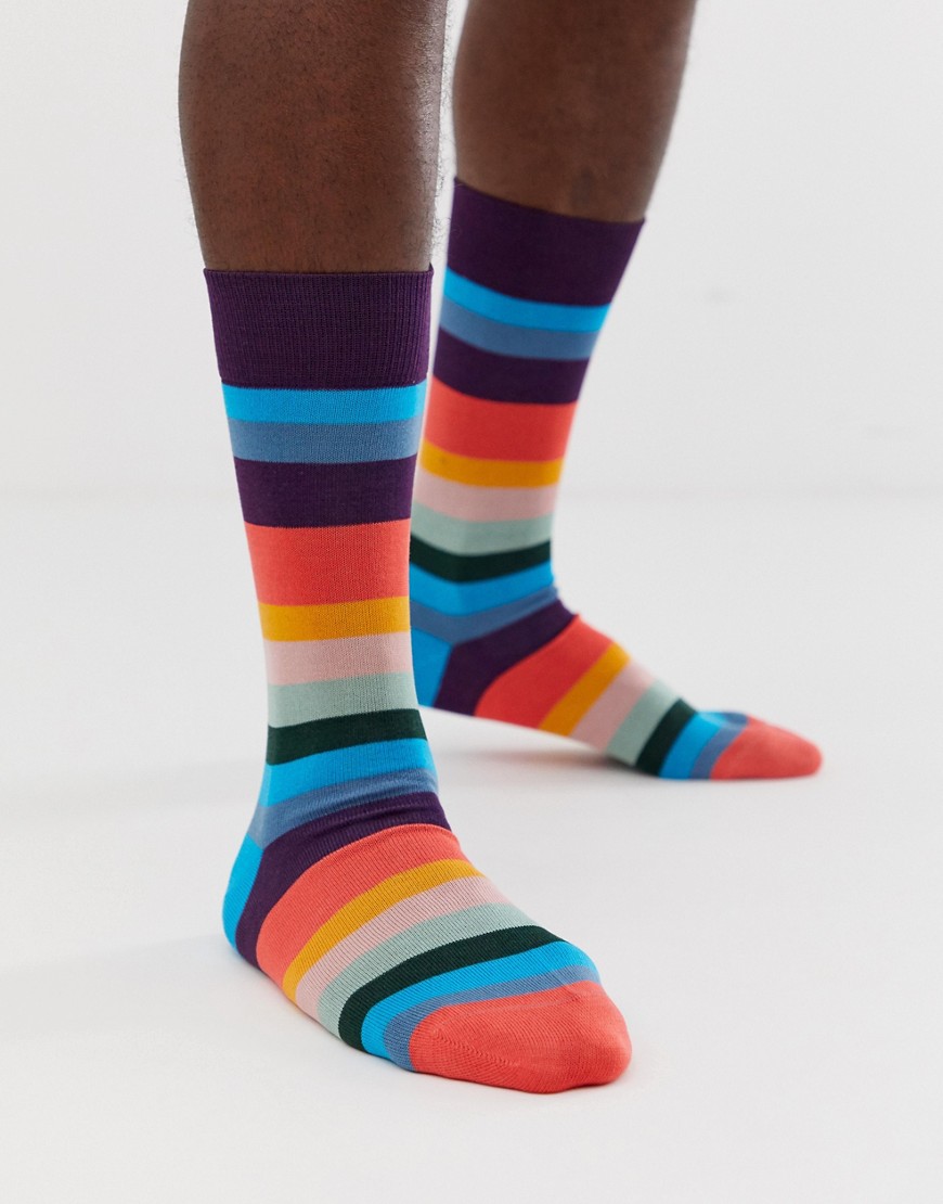 Paul Smith artist stripe sock in multi