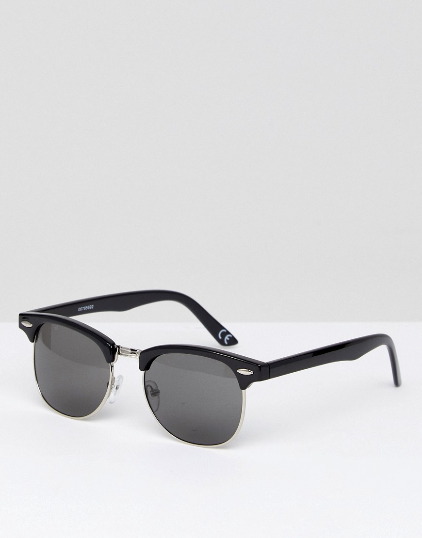 Классические солнцезащитные очки в стиле ретро ASOS - Черный ASOS DESIGN 