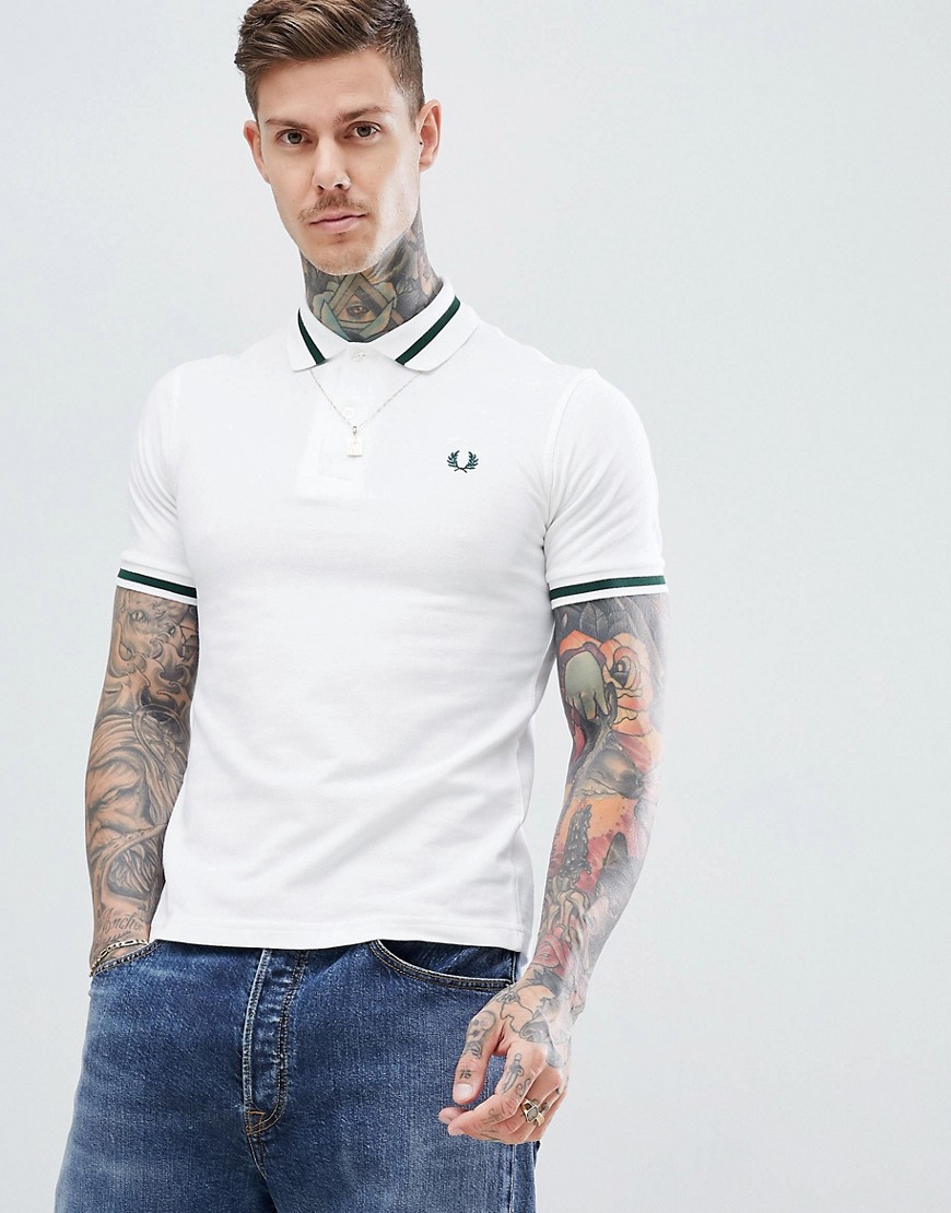 Fred Perry Reissues Tipped Polo In White - White